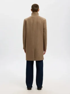 miesten villakangastakki, SLHRAINAR WOOL BLEND COAT>Selected Best