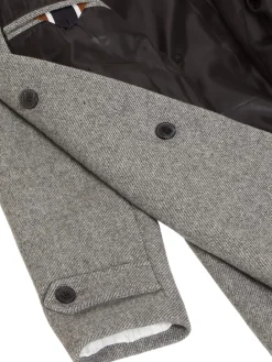 Miesten Villakangastakki, REUBEN WOOL COAT NOS Vaaleanharmaa><noscript><img width=