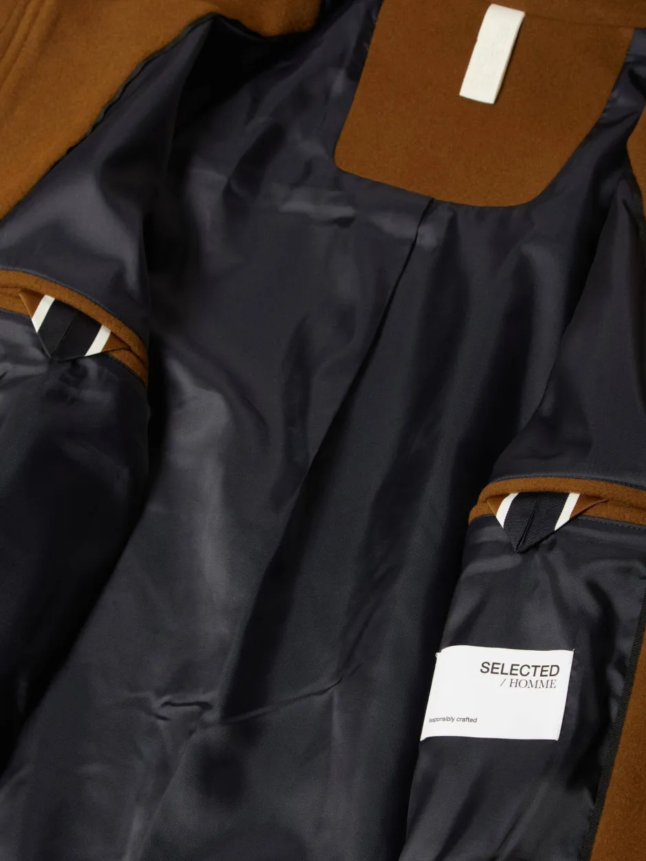 Miesten Villakangastakki, FILIP WOOL JACKET>Selected New