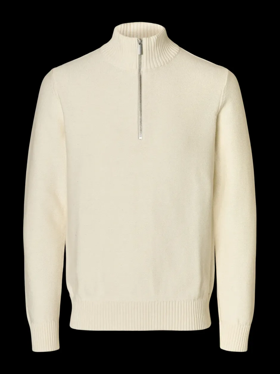 neule, AXEL LS KNIT HALF ZIP>Selected Sale