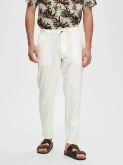 pellavahousut, SLIM TAPE BRODY LINEN PANT>Selected Sale