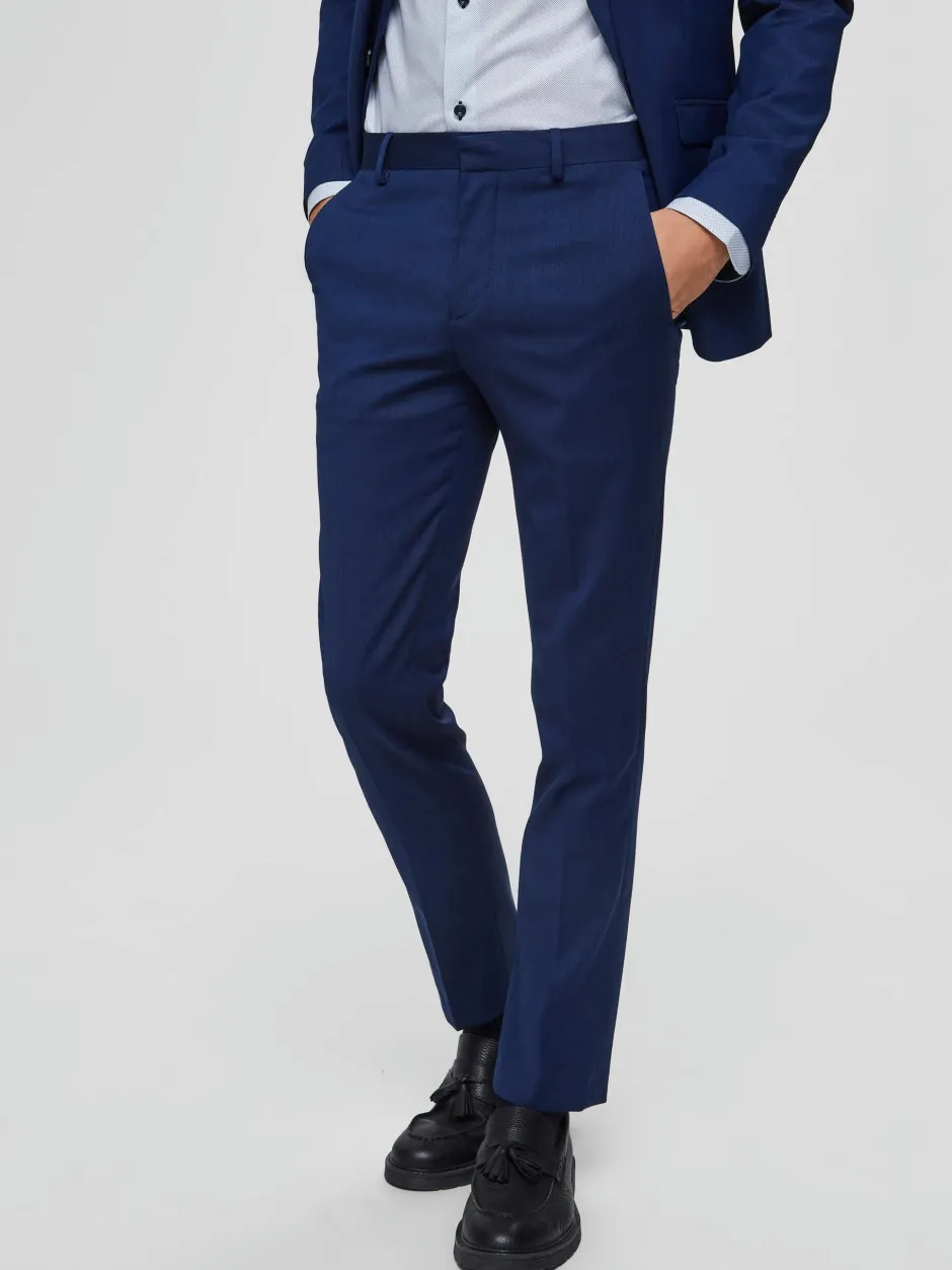 puvunhousut, BILL BLUE SUIT TROUSER Indigo>Selected Discount