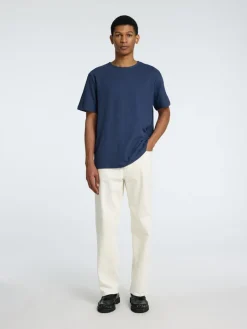 t-paita, JOSEPH PIQUE SS O-NECK Indigo><noscript><img width=