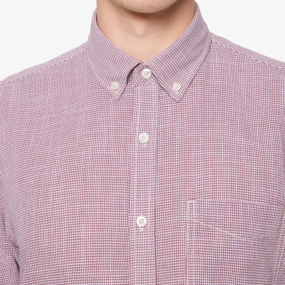 miesten lyhythihainen kauluspaita, PITT STRUCTURE Kuosi, Punainen>Signal Outlet