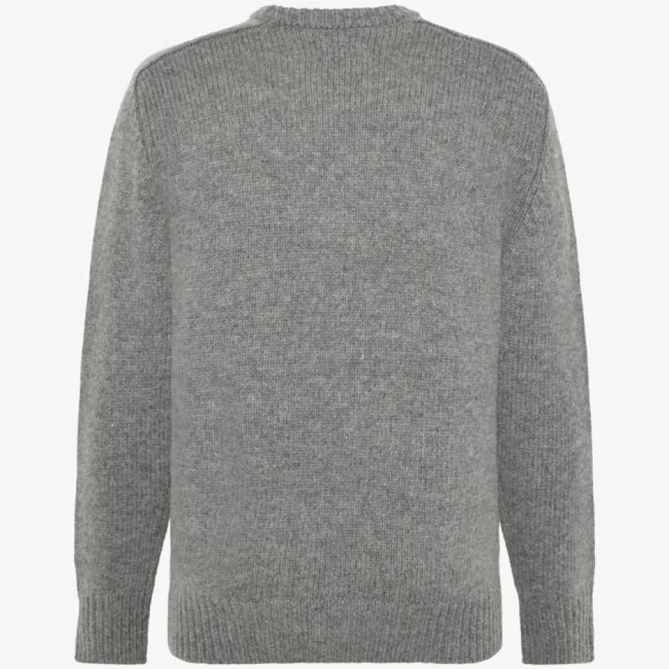 miesten neulepusero KosmusSI wool crewneck, vaaleanharmaa>Signal Sale