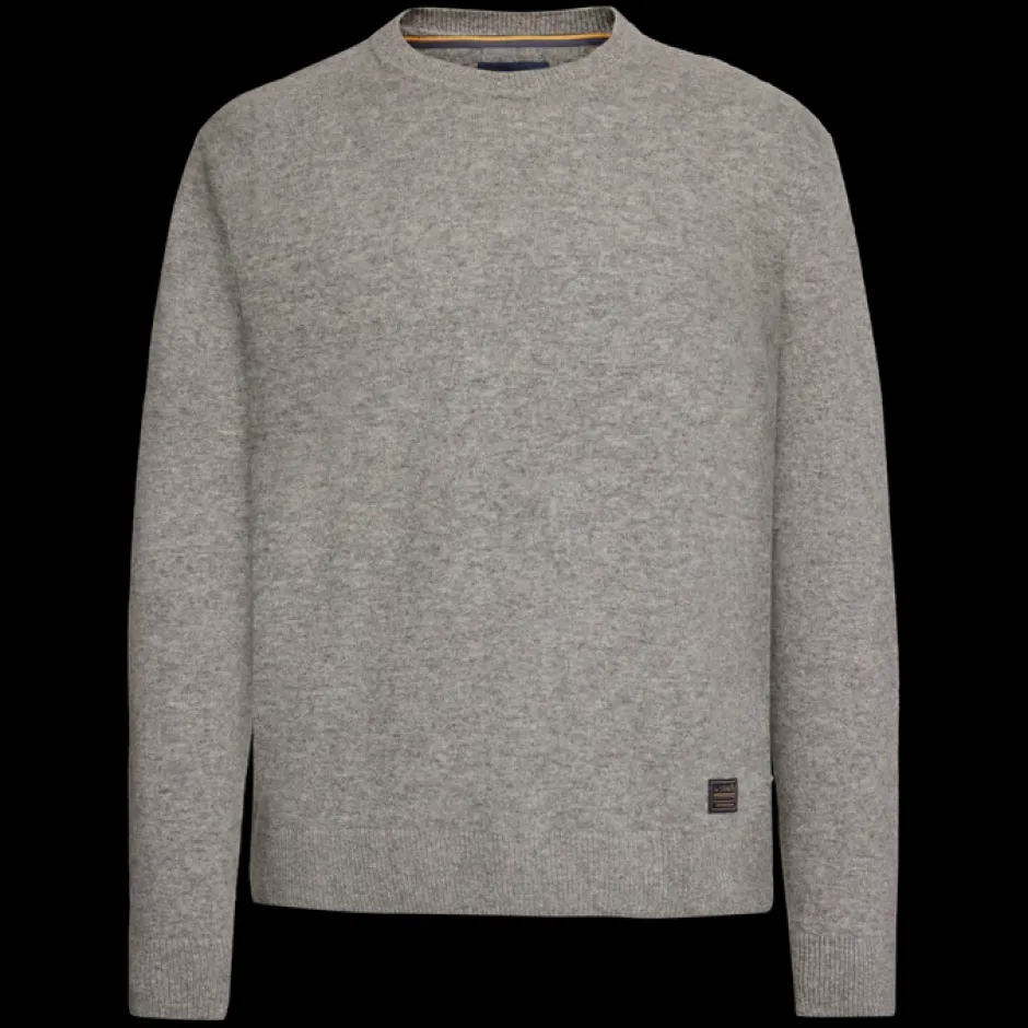 miesten neulepusero RICCOSI KNIT, vaaleanharmaa>Signal Clearance
