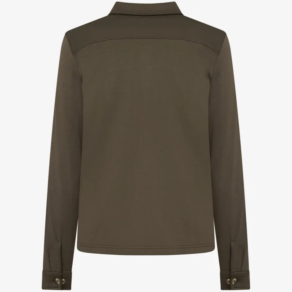 miesten paita, BERTLE ZIP OVERSHIRT Armeijanvihreä>Signal New