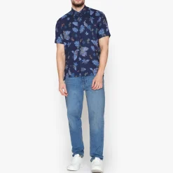 miesten pikeepaita, TRAMP PRINT COTTON LINEN><noscript><img width=