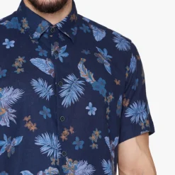 miesten pikeepaita, TRAMP PRINT COTTON LINEN><noscript><img width=