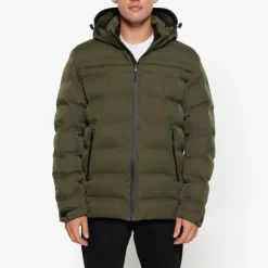 Miesten Talvitakki PHILIPSSI BOUBLE TECHNICAL JACKET Armeijanvihreä>Signal Hot