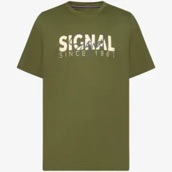 miesten t-paita, OWEN PRINT TEE Armeijanvihreä>Signal Best