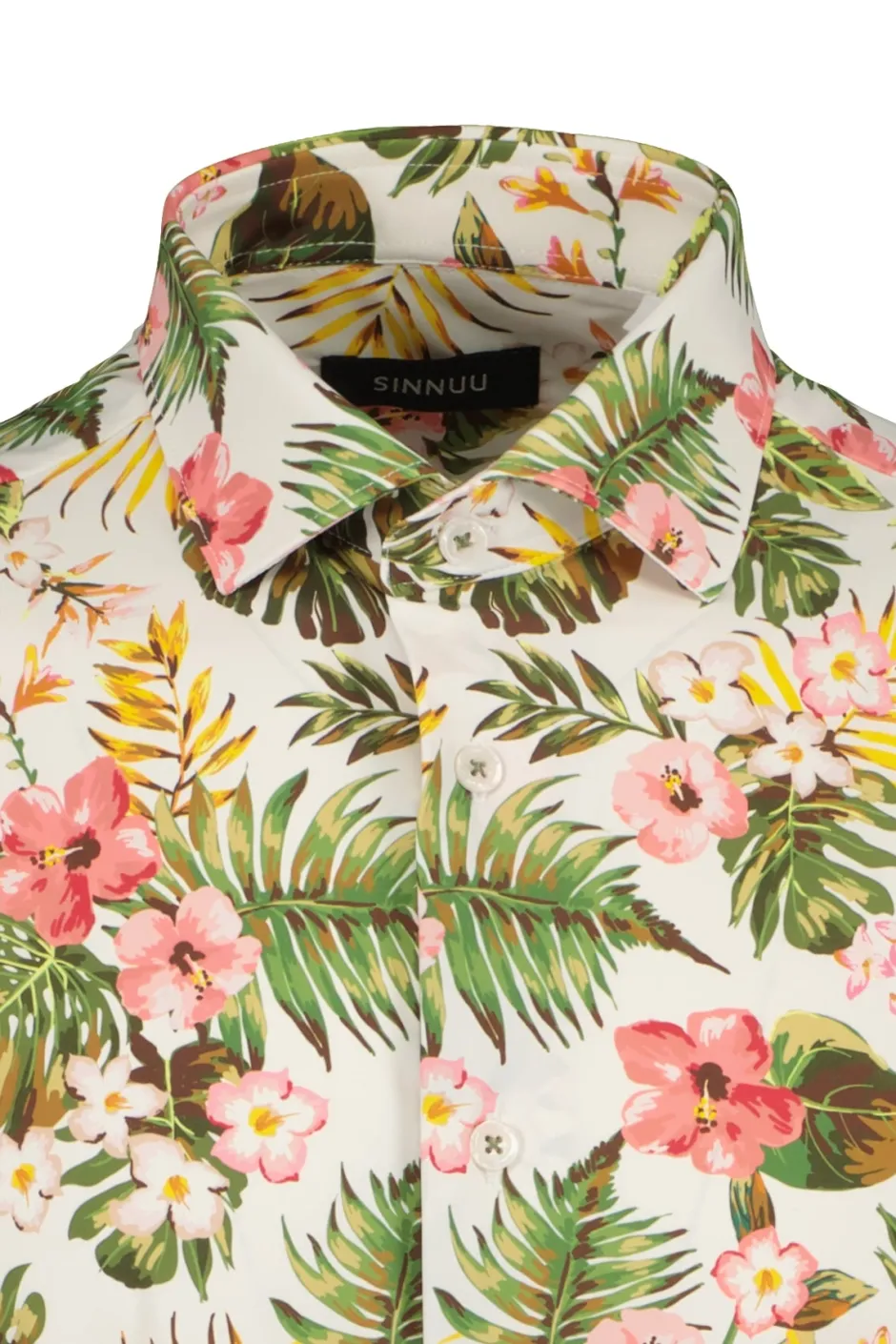 Miesten Kauluspaita, Technical Performance Shirt SS California, Vihreä Monivärinenkuosi>Sinnuu