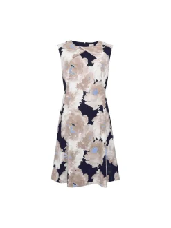 naisten mekko, CAMBRIA DRESS 100CM Beige Kuosi>S.T.I Hot