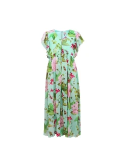 Naisten Mekko CHARLIZE DRESS Vihreä Kuosi>S.T.I