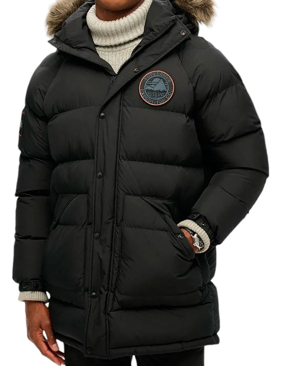 Miesten Parkatakki, Everest Longline Baffled Parka>Superdry Sale
