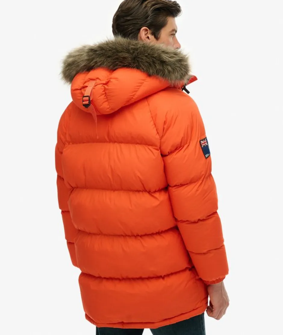 miesten parkatakki Everest Longline Baffled Parka,>Superdry Online