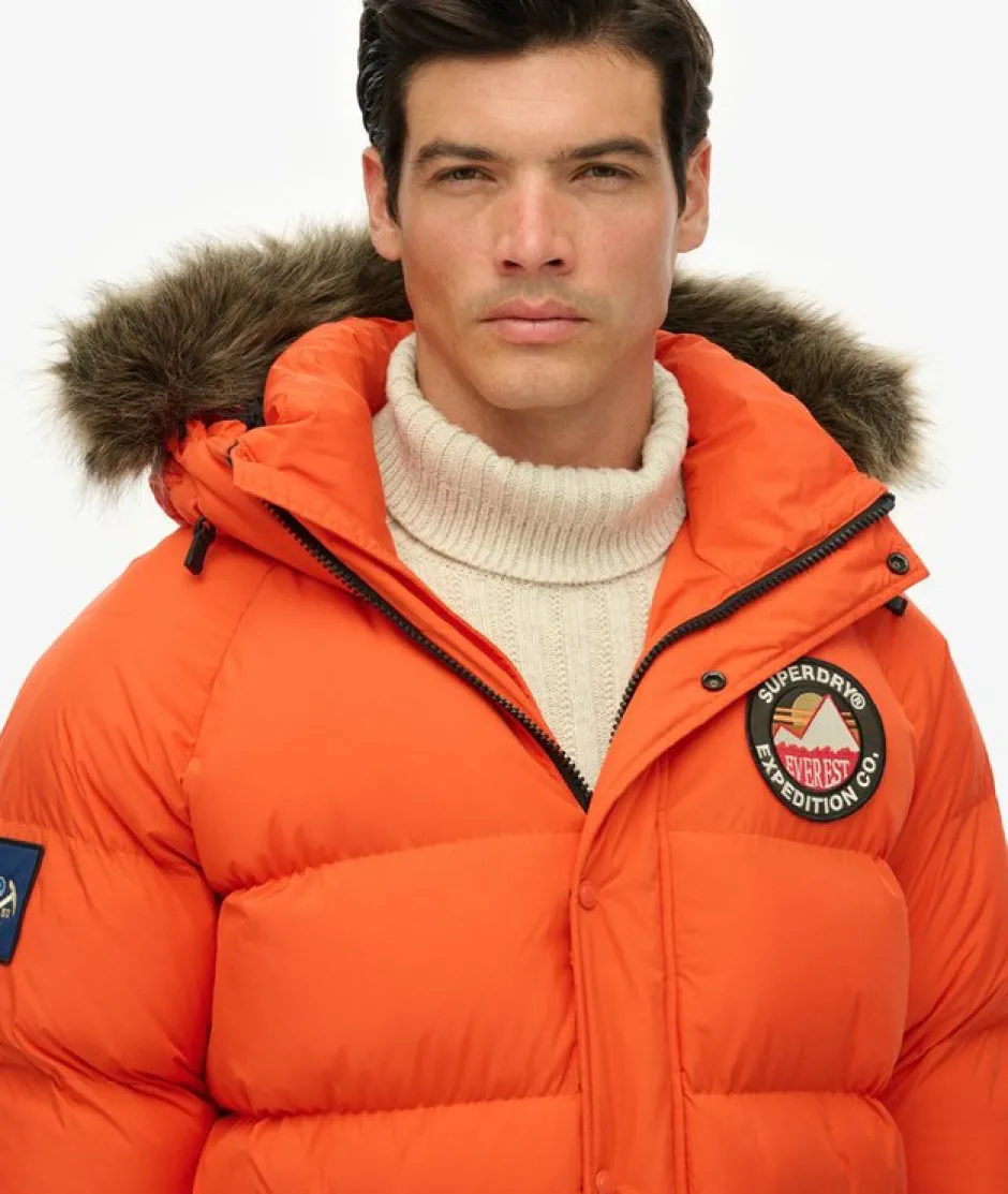 miesten parkatakki Everest Longline Baffled Parka,>Superdry Online