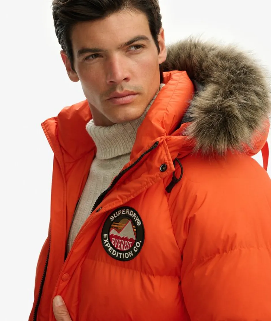 miesten parkatakki Everest Longline Baffled Parka,>Superdry Online