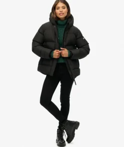 naisten takki Hooded 5 Baffle Sports Puffer,><noscript><img width=