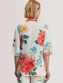 naisten bleiseri, NYMPHA Printed Short Sleeve Blazer>Ted Baker New