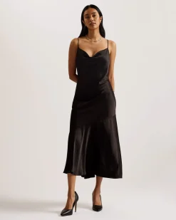Naisten Mekko, TUNCA Satin Cowl Neck Evening Midi Dress>Ted Baker Sale