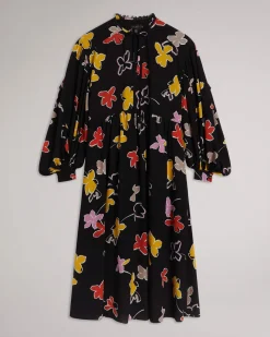 Naisten Mekko YVIEE MIDI OVERSIZE DRESS>Ted Baker Clearance