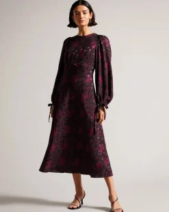 Naisten Midimekko, MERLISA DRESS Punainen Kuosi>Ted Baker Best