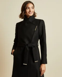 Naisten Villakangastakki, Rose Midi Wool Wrap Coat>Ted Baker Hot