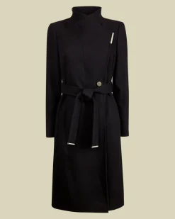 Naisten Villakangastakki, Rose Midi Wool Wrap Coat><noscript><img width=