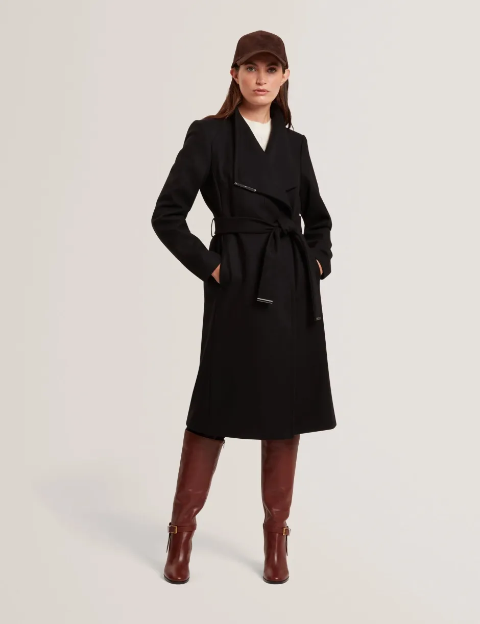 naisten villakangastakki, ROSE MID LENGHT BELTED WOOL COAT>Ted Baker Online
