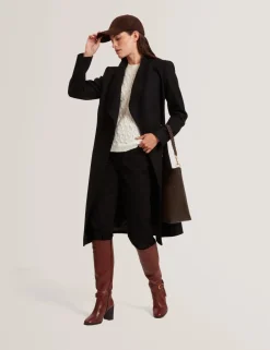 naisten villakangastakki, ROSE MID LENGHT BELTED WOOL COAT><noscript><img width=