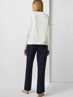 Naisten Pyjama AD GIFTBOX PJ LS TEE&SLIPPERS>Tommy Hilfiger Outlet