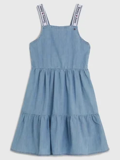 mekko, LYOCELL STRAP DENIM DRESS>Tommy Hilfiger Childrenswear Sale