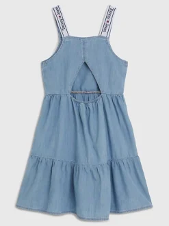 mekko, LYOCELL STRAP DENIM DRESS>Tommy Hilfiger Childrenswear Sale