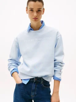 college, MDRN REG CORP LOGO SWEATER>Tommy Hilfiger New