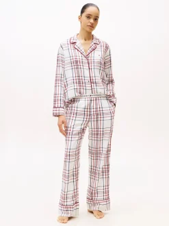 K-gift LS FLNL Shirt Set Slippers naisten pyjama,>Tommy Hilfiger