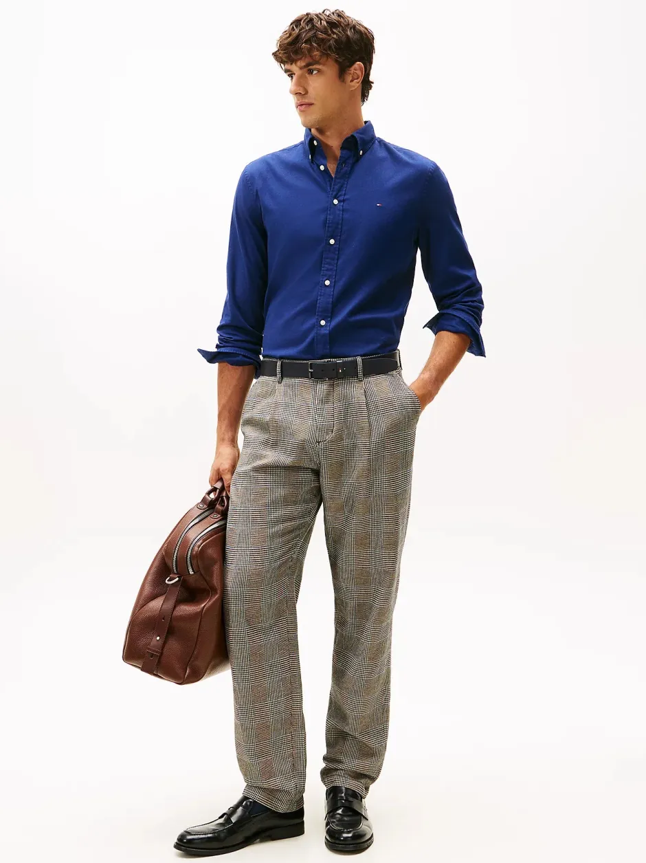 miesten flanellipaita, FLEX FLANNEL SOLID RF SHIRT>Tommy Hilfiger New