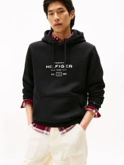 miesten huppari, OVAL GRAPHIC HOODIE>Tommy Hilfiger Clearance
