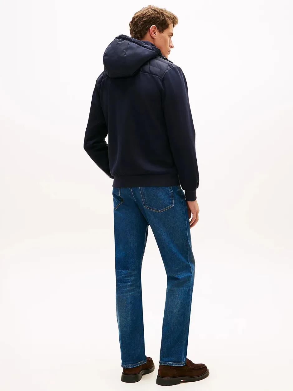 miesten hybriditakki Mix Media Hooded Zip,>Tommy Hilfiger Sale