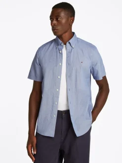 miesten kauluspaita, FLEX POPLIN HOUNDSTOOTH SHIRT>Tommy Hilfiger Best