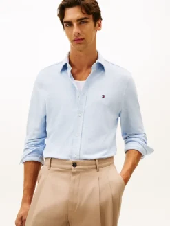 miesten kauluspaita KNIT PIQUE FEATHERWEIGHT SHIRT,>Tommy Hilfiger Discount
