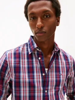 miesten kauluspaita Flex Poplin Medium Check Shirt, punainen><noscript><img width=