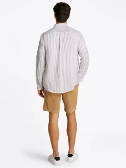 miesten kauluspaita, LINEN ESSENTIAL STRIPE RFSHIRT>Tommy Hilfiger Hot