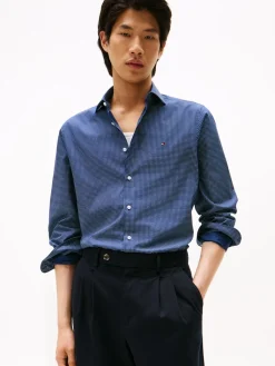 miesten kauluspaita, CL - FAKE SOLID PRT SF SWS SHIRT>Tommy Hilfiger Hot