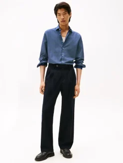 miesten kauluspaita, CL - FAKE SOLID PRT SF SWS SHIRT>Tommy Hilfiger Hot