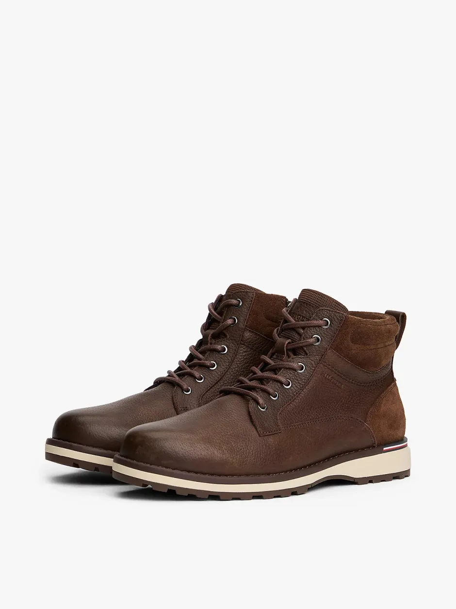 miesten kengät, CORPORATE W LEATHER LACE BOOT>Tommy Hilfiger Best