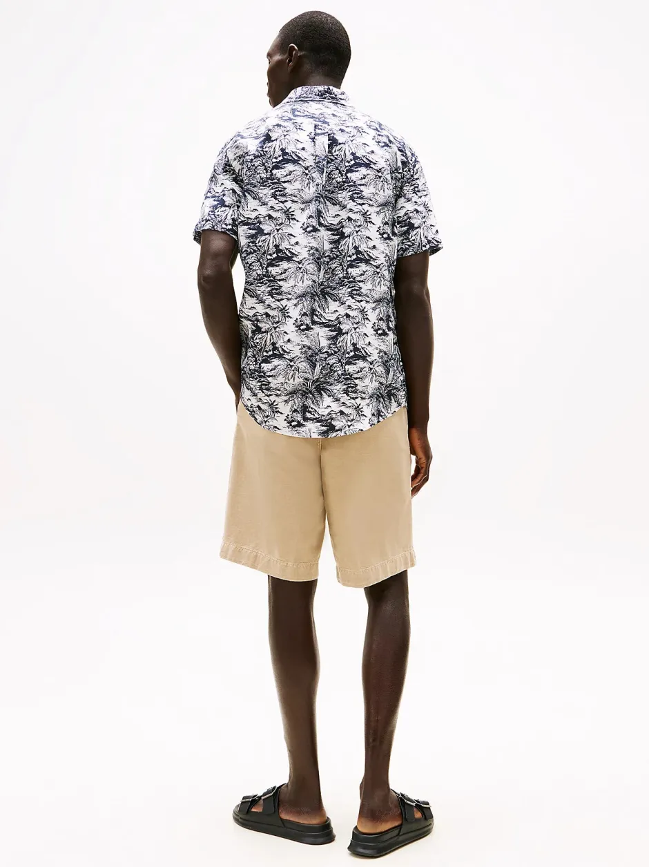 miesten lyhythihainen kauluspaita, LINEN VACATION PRT>Tommy Hilfiger Best