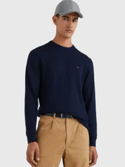 Miesten Neulepusero, PIMA ORG CTN CASHMERE CREW>Tommy Hilfiger New