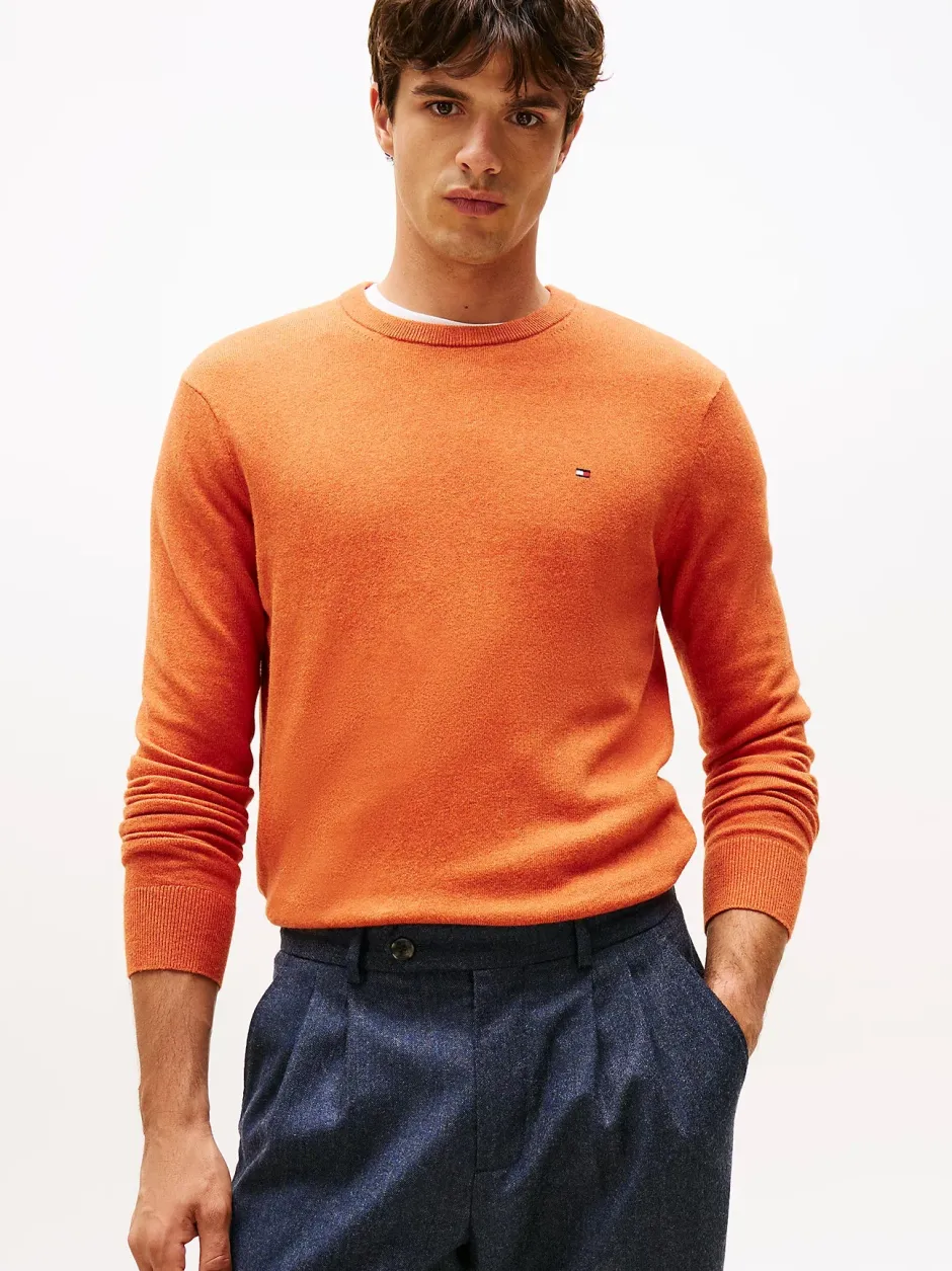 miesten neule, PIMA ORG CTN CASHMERE CREW NECK>Tommy Hilfiger Best
