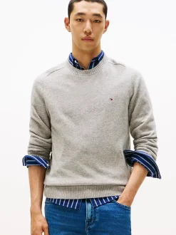 miesten neulepusero, CLAMBSWOOL CREW NECK>Tommy Hilfiger Best